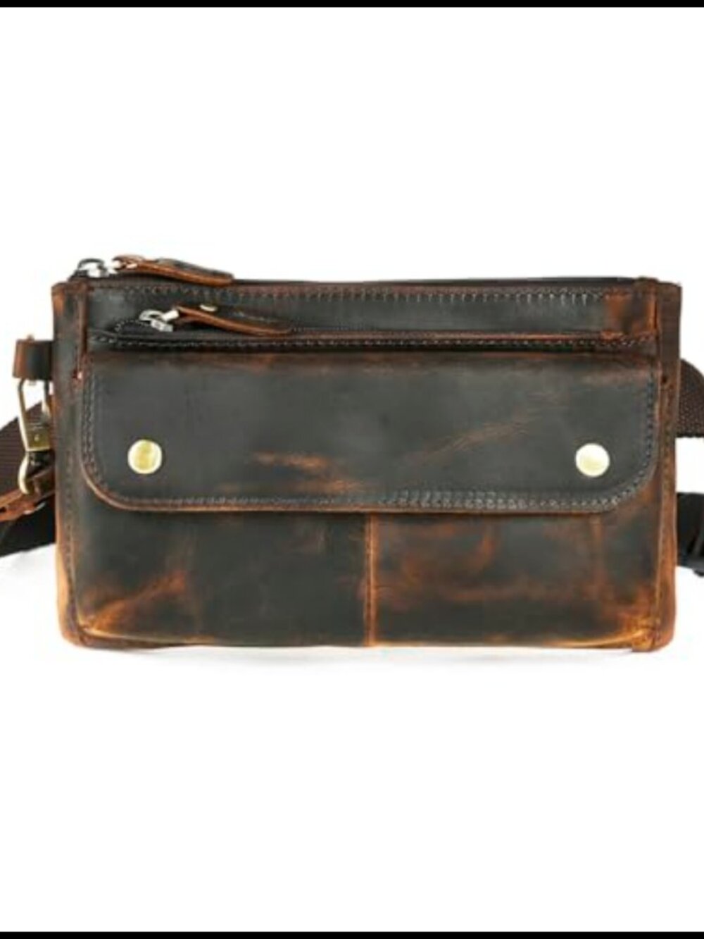 Genuine Leather Waist Pack Fanny Pack Crossbody Bag